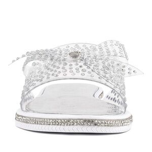 Juicy Couture Clear Rhinestone Sandals